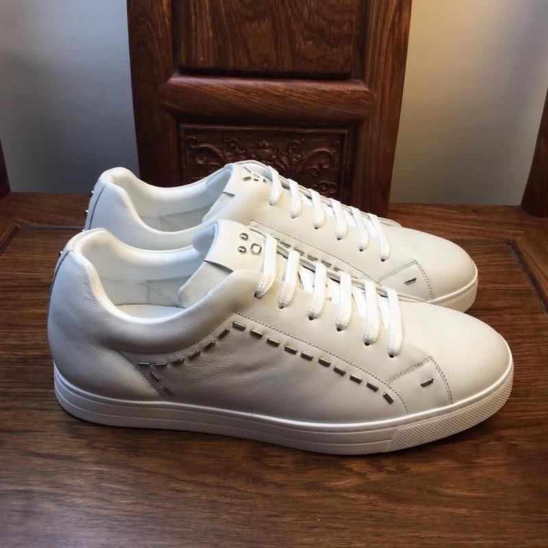 Fendi Sneakers Silver Decoration All White Men 4