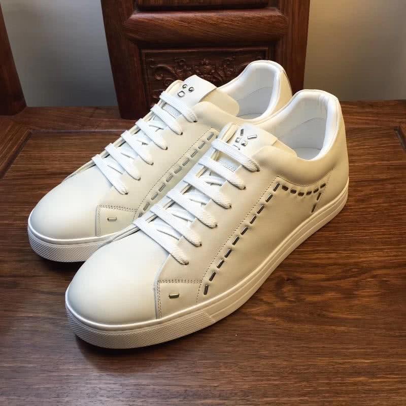 Fendi Sneakers Silver Decoration All White Men 1