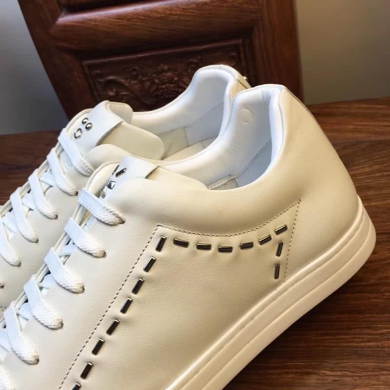 Fendi Sneakers Silver Decoration All White Men 5