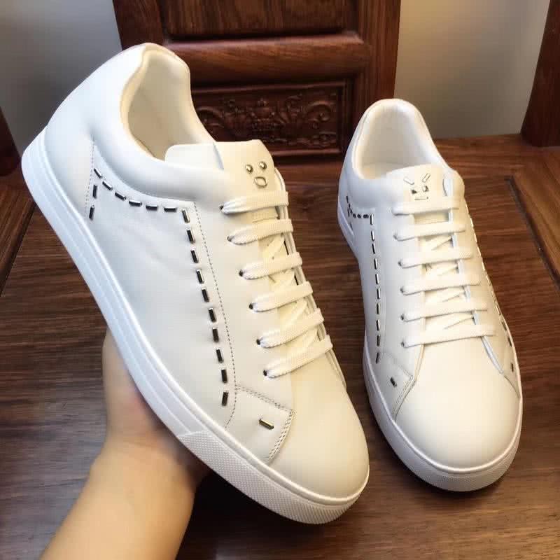 Fendi Sneakers Silver Decoration All White Men 9