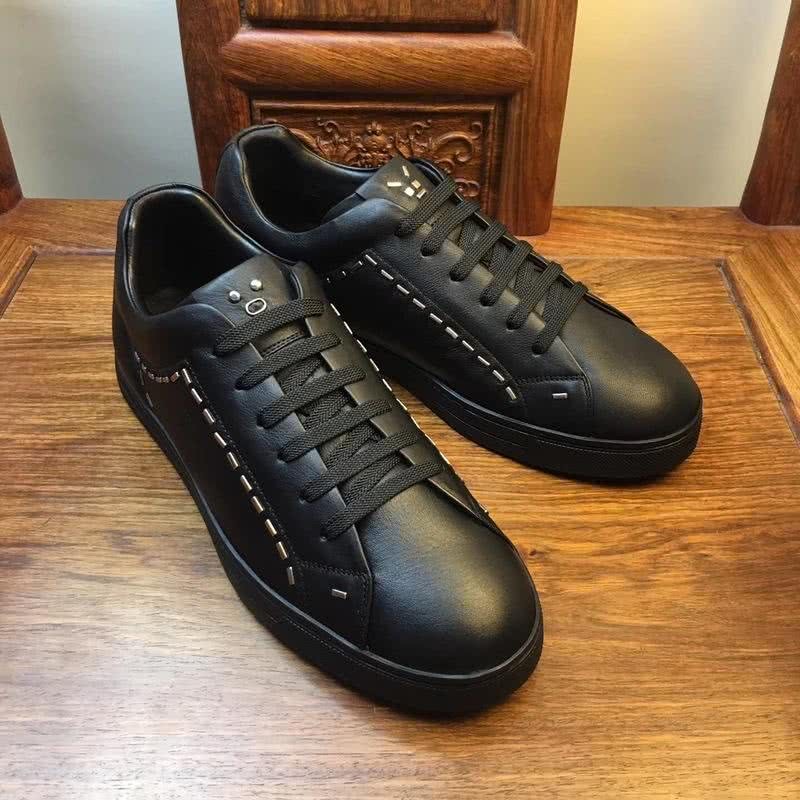 Fendi Sneakers Silver Decoration All Black Men 4