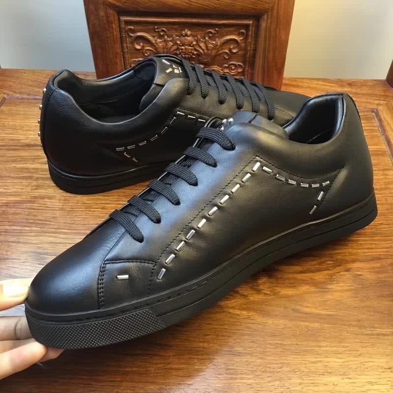 Fendi Sneakers Silver Decoration All Black Men 6