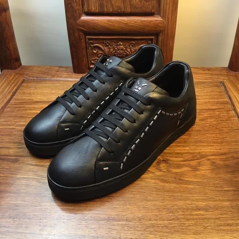 Fendi Sneakers Silver Decoration All Black Men 1