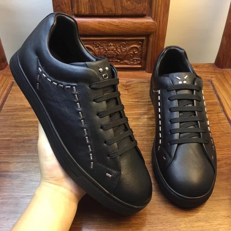 Fendi Sneakers Silver Decoration All Black Men 9