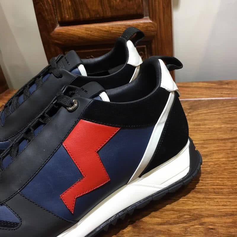 Fendi Sneakers Leather Navy Black Red Men 5