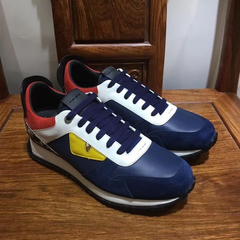 Fendi Sneakers Navy White Yellow Red Men 3