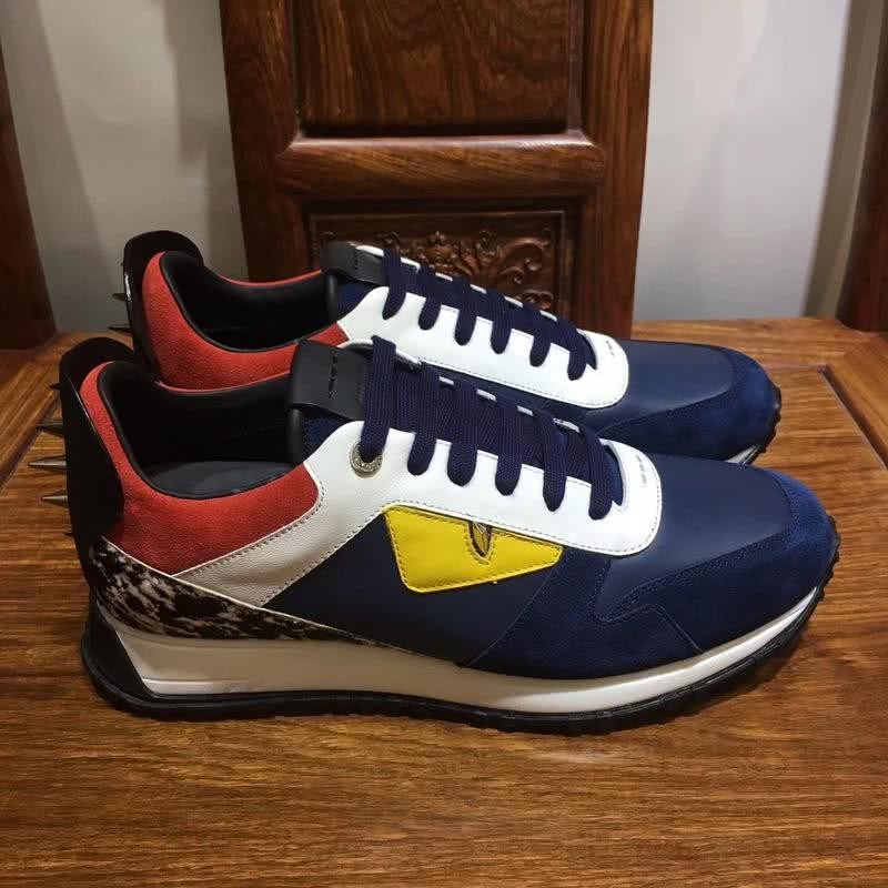 Fendi Sneakers Navy White Yellow Red Men 4