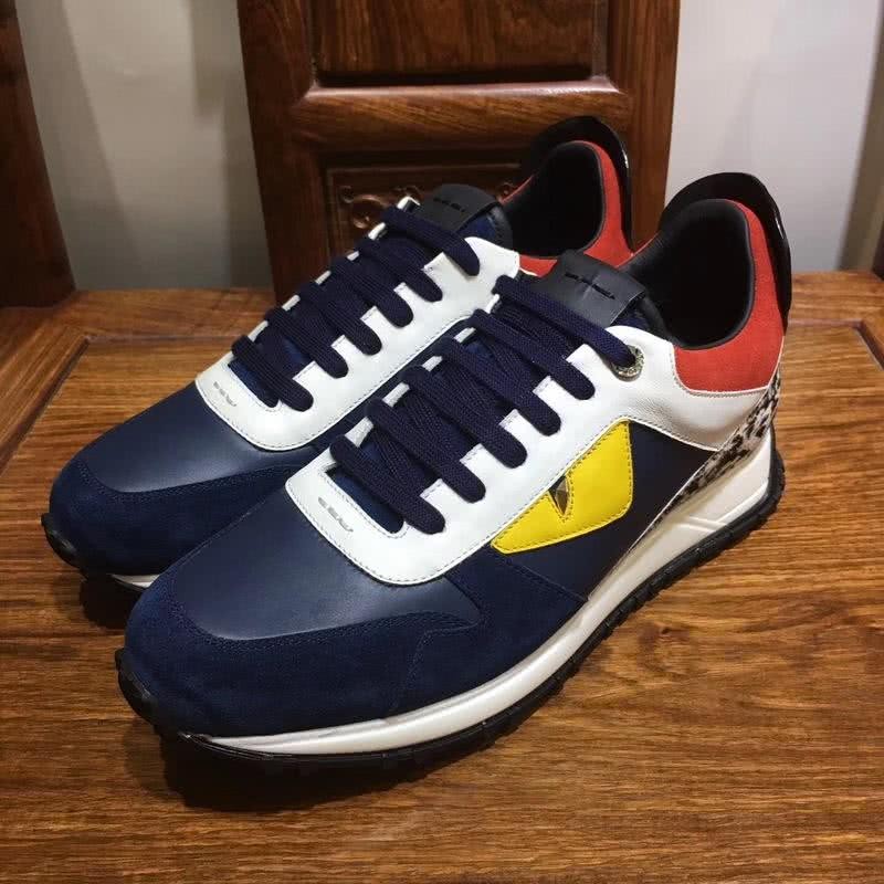 Fendi Sneakers Navy White Yellow Red Men 1