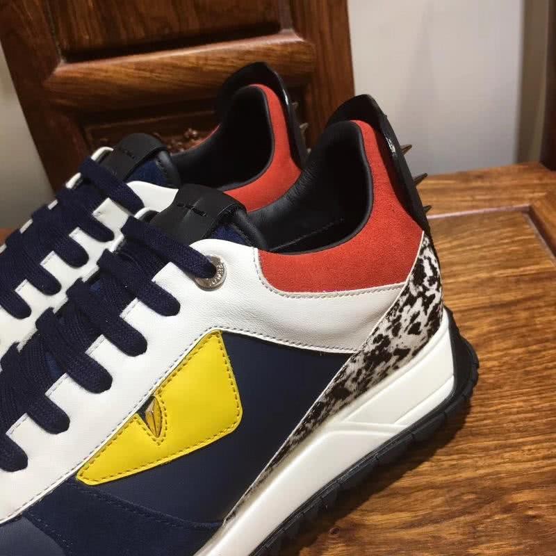 Fendi Sneakers Navy White Yellow Red Men 5