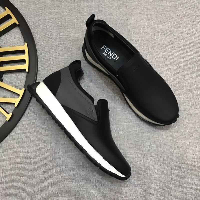 Fendi Sneakers Black White Sole Men 4