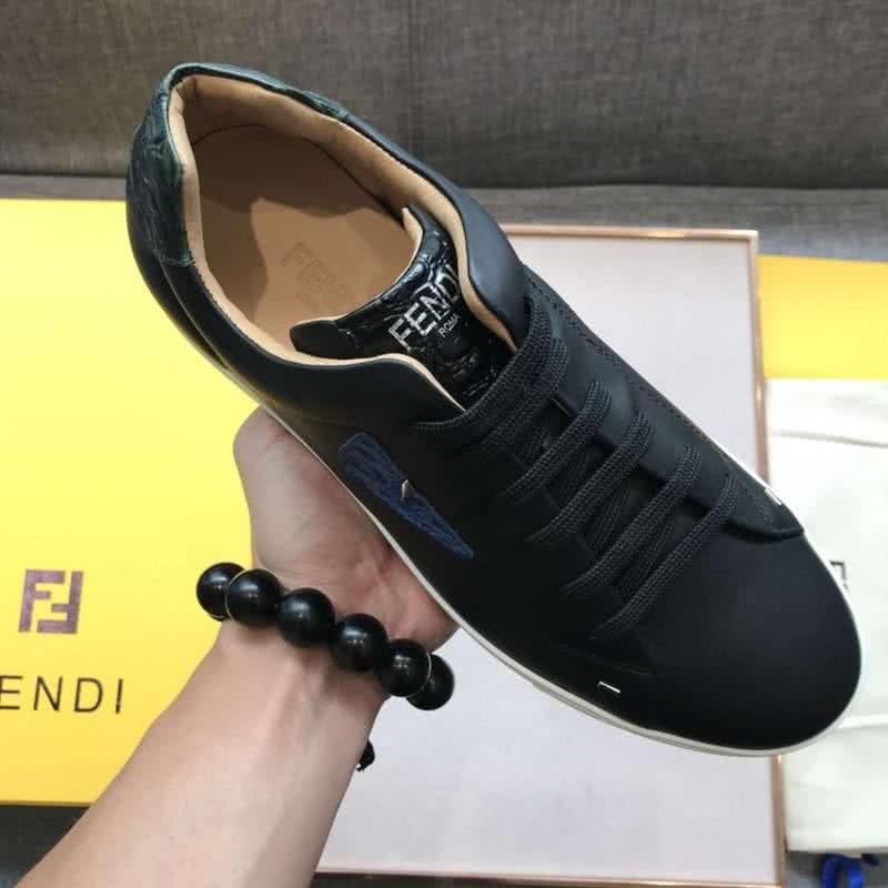 Fendi Sneakers Monster Black Blue Upper White Sole Men 3