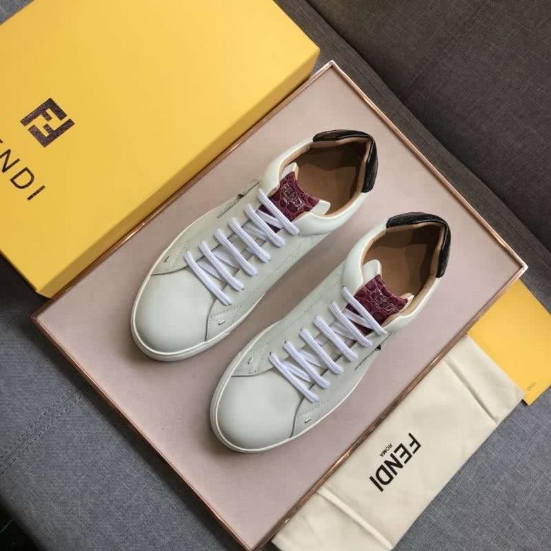 Fendi Sneakers White Brown Black Men 1