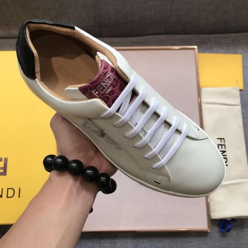 Fendi Sneakers White Brown Black Men 3
