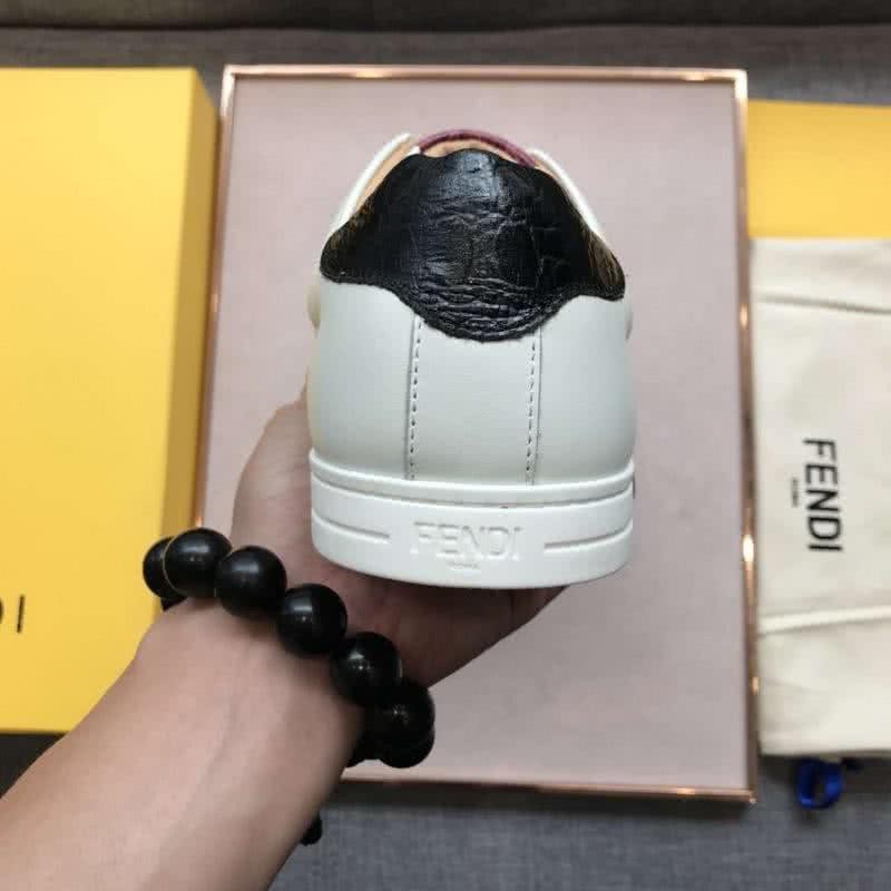 Fendi Sneakers White Brown Black Men 8
