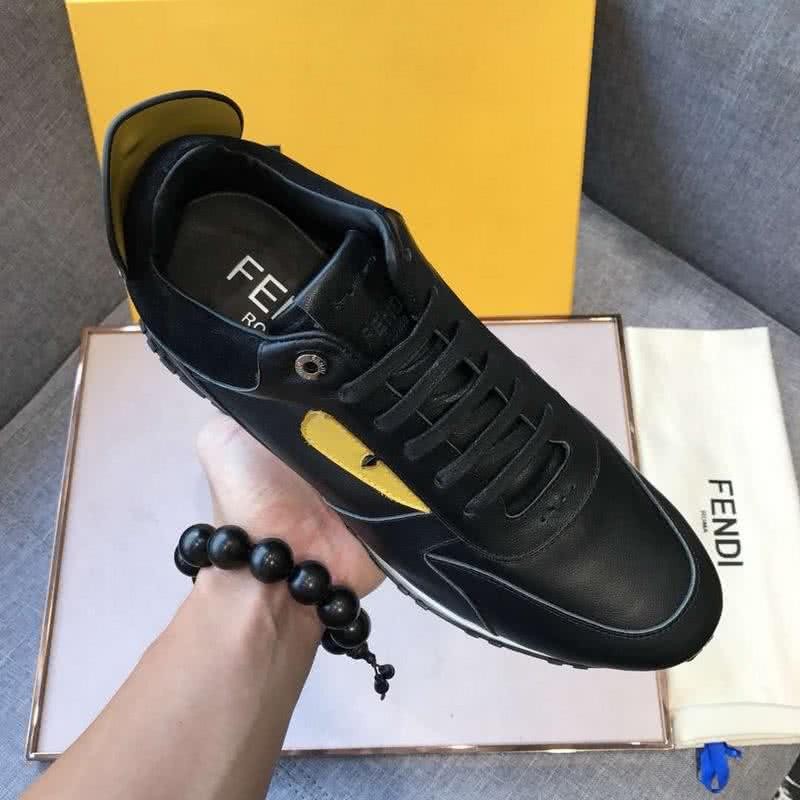Fendi Sneakers Rivets Monster Black Yellow Men 3