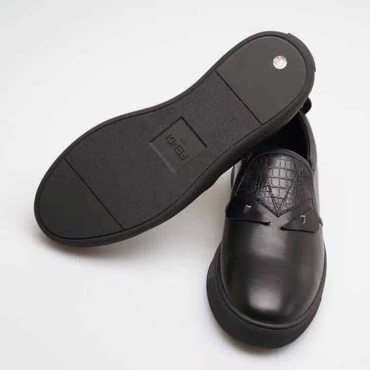 Fendi Sneakers Real Leather Monster All Black Men 8