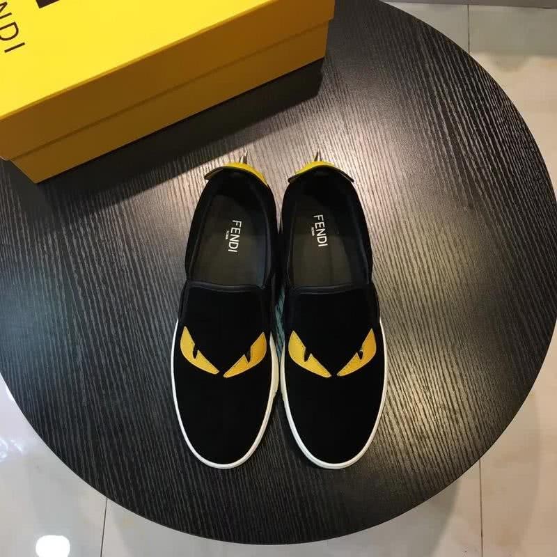 Fendi Sneakers Monster Black Yellow Upper White Sole Men 2