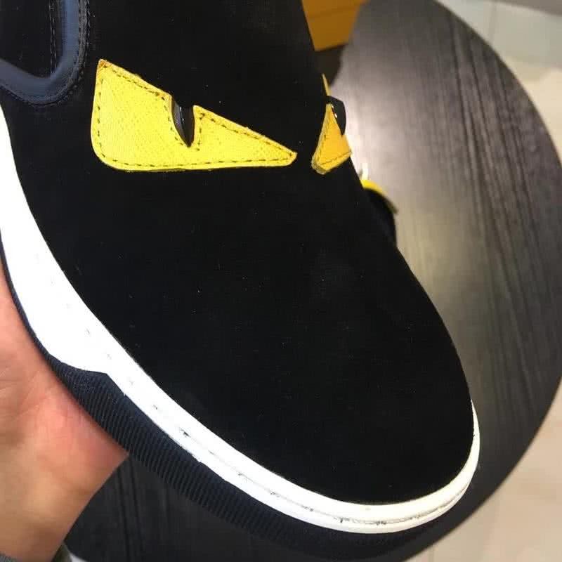 Fendi Sneakers Monster Black Yellow Upper White Sole Men 7