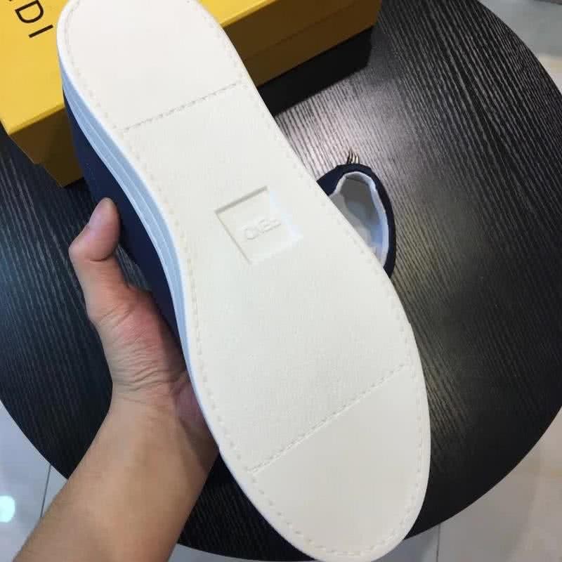 Fendi Sneakers Black White Upper White Sole Men 8