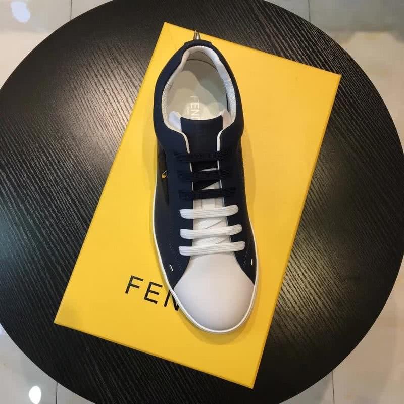 Fendi Sneakers Black White Upper White Sole Men 9