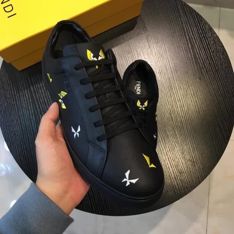 Fendi Sneakers Embroidery All Black Men 3