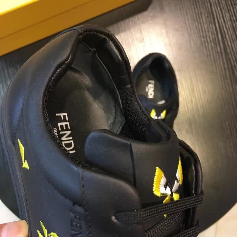 Fendi Sneakers Embroidery All Black Men 7