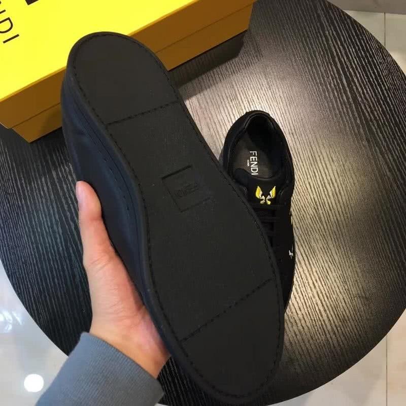 Fendi Sneakers Embroidery All Black Men 8
