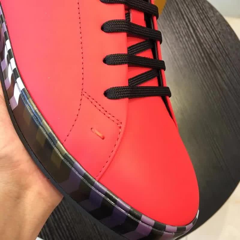 Fendi Sneakers Red Upper Black Sole Men 7