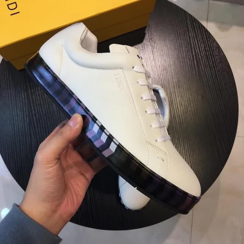 Fendi Sneakers White Upper Black Sole Men 4