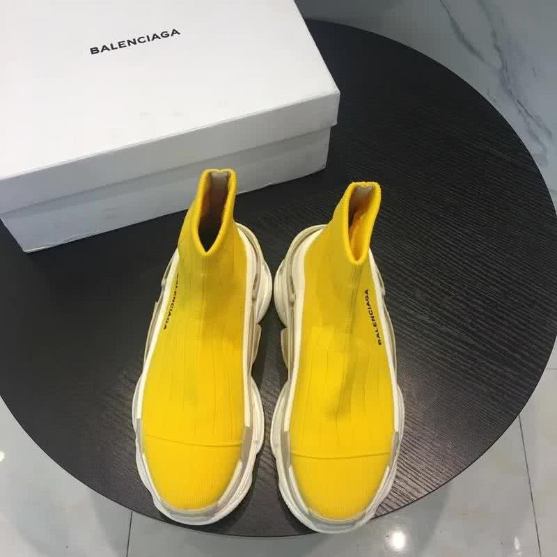 Balenciaga Speed Sock Boots Yellow White Men Women 2