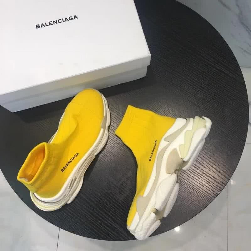 Balenciaga Speed Sock Boots Yellow White Men Women 9