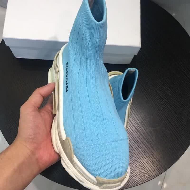 Balenciaga Speed Sock Boots Sky Blue White Men Women 3