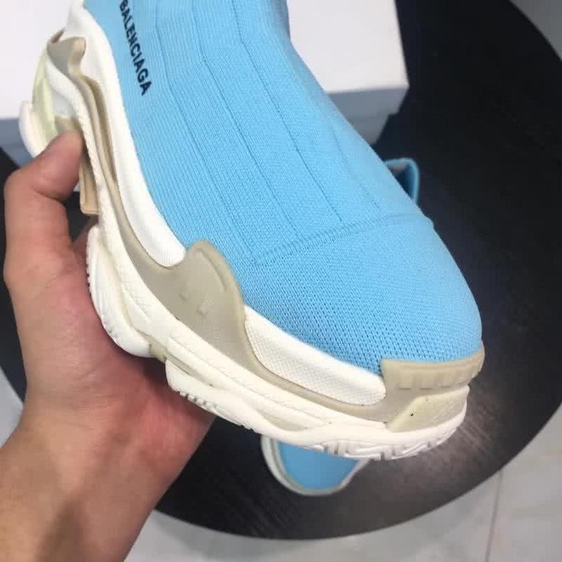 Balenciaga Speed Sock Boots Sky Blue White Men Women 6