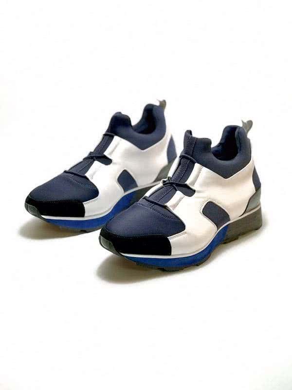 Hermes Fashion Comfortable Shoes Cowhide Black And White Men 1