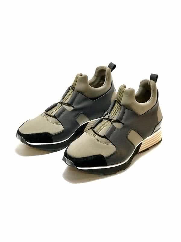 Hermes Fashion Comfortable Shoes Cowhide Brown Green Men 2