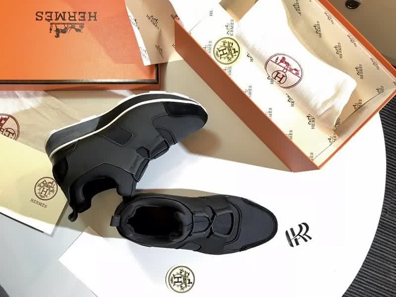 Hermes Fashion Comfortable Shoes Cowhide Black Men 2
