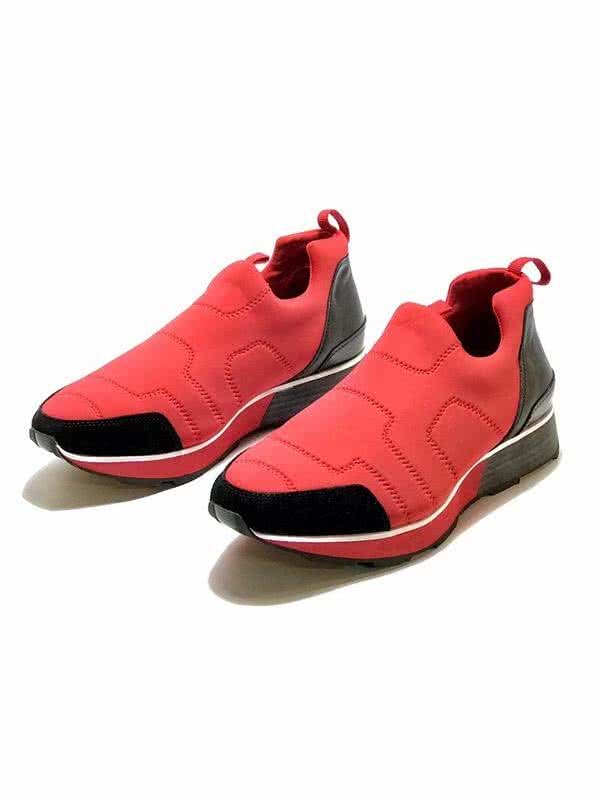 Hermes Fashion Comfortable Shoes Cowhide Black And Red Men 1