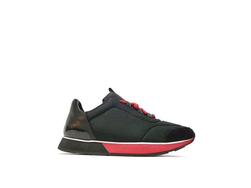 Hermes Fashion Comfortable Shoes Cowhide Black And Red Men 1