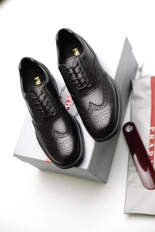 Fendi Lace-ups Calf Leather Carving All Black Men 5
