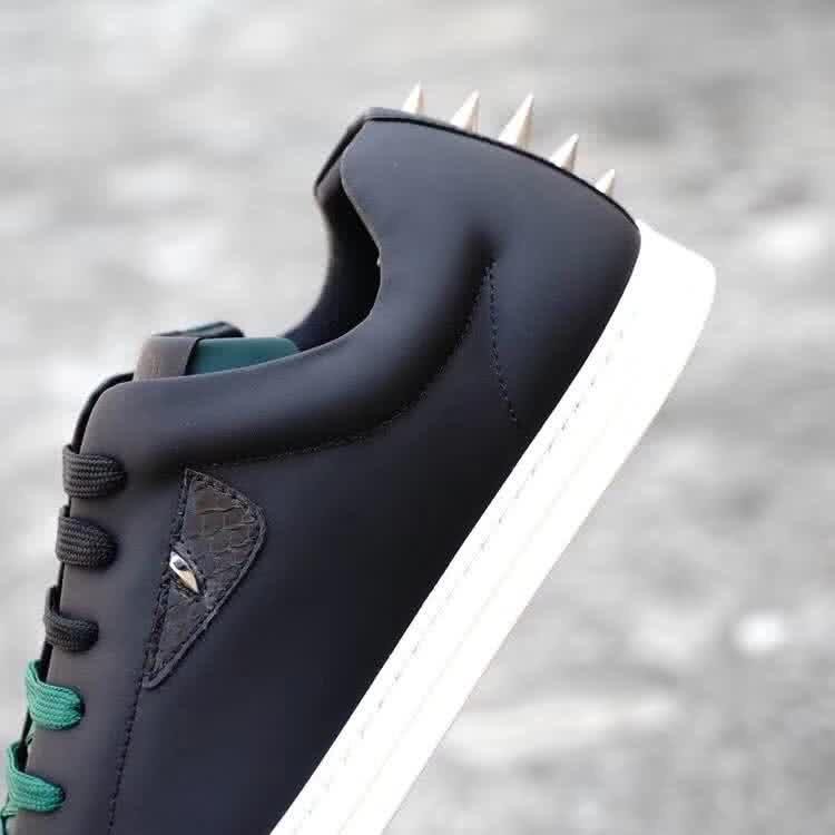 Fendi Sneakers Black And Green Upper White Sole Men 7