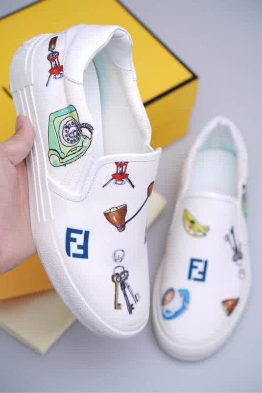 Fendi Slip-on Painting White Men 3