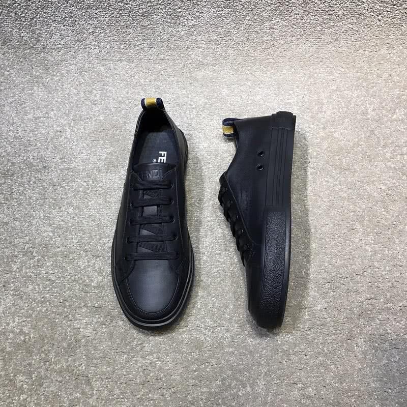 Fendi Sneakers Lace-ups Black Leather Men 1