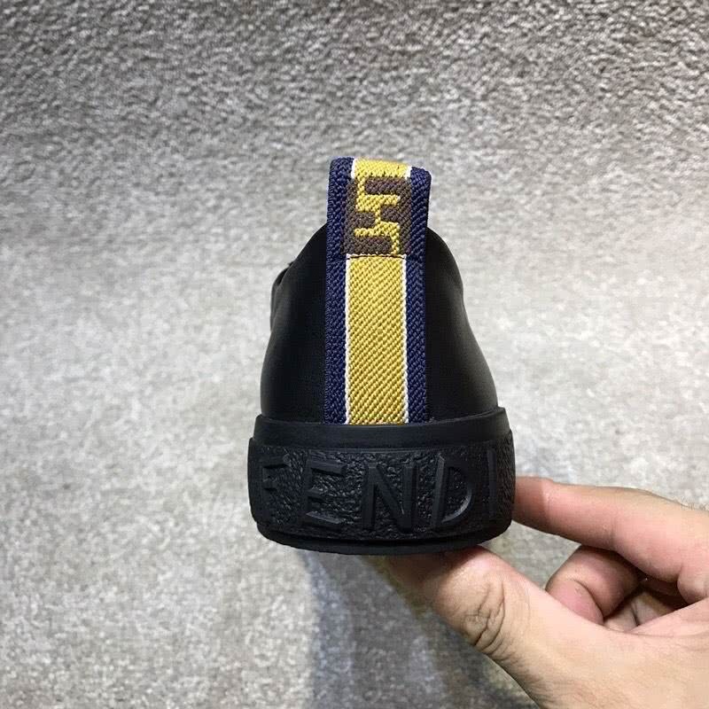 Fendi Sneakers Lace-ups Black Leather Men 8