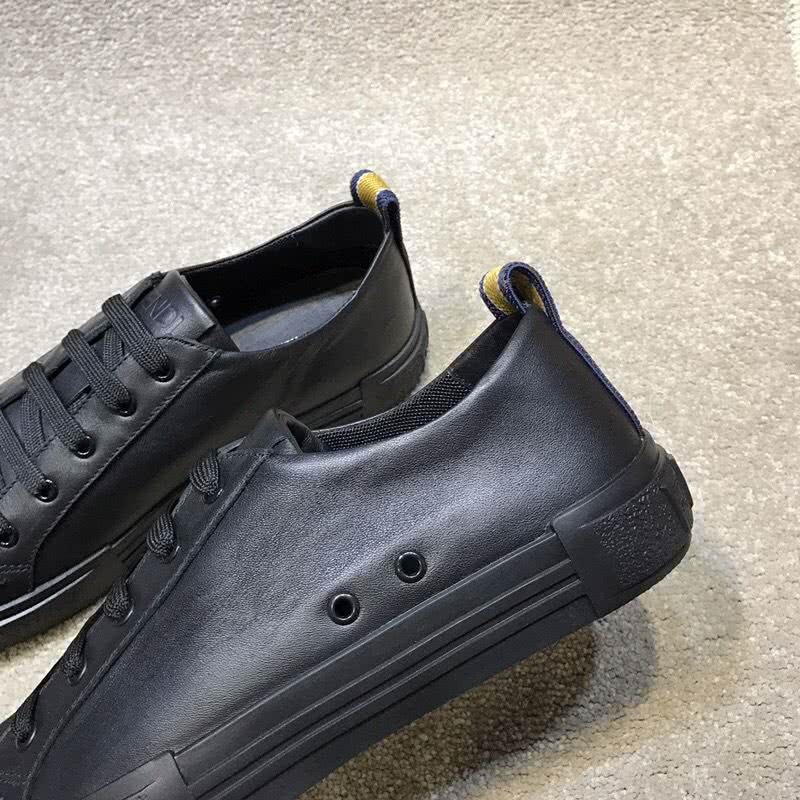 Fendi Sneakers Lace-ups Black Leather Men 9
