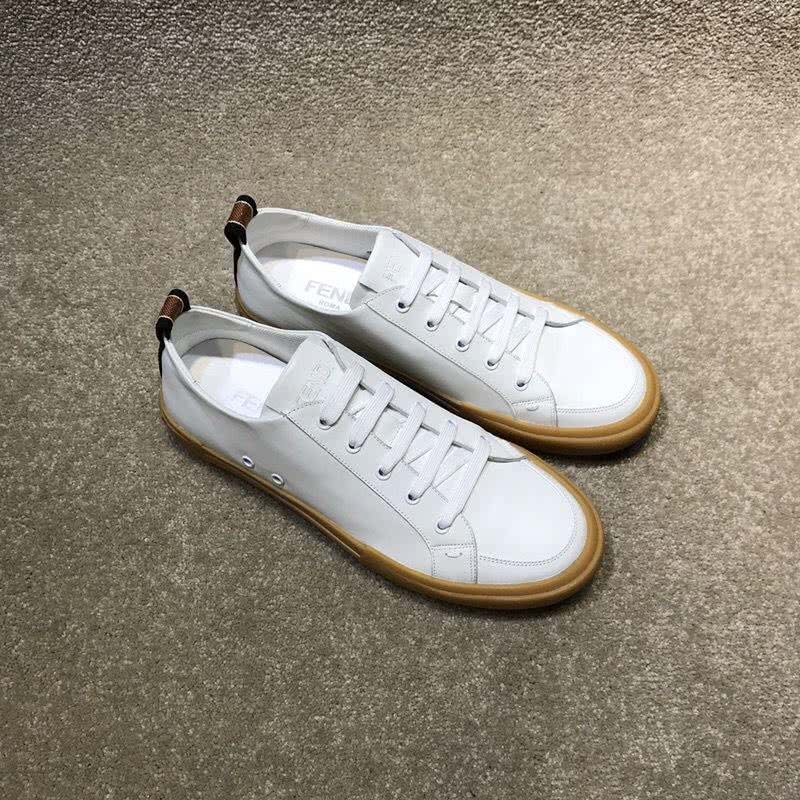 Fendi Sneakers Lace-ups Leather White Upper Rubber Sole Men 4