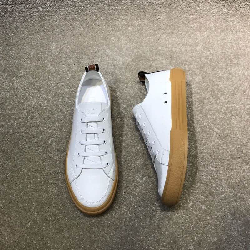 Fendi Sneakers Lace-ups Leather White Upper Rubber Sole Men 1