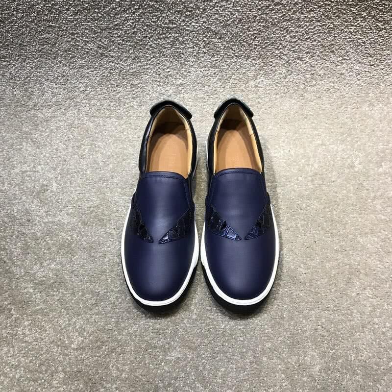 Fendi Slip-on Leather Monster Navy Upper White Sole Men 2