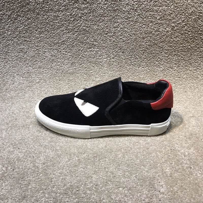 Fendi Slip-on Suede Black White Red Men 6