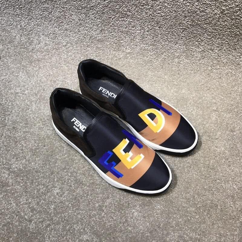 Fendi Slip-on Black Orange Yellow Blue Men 1
