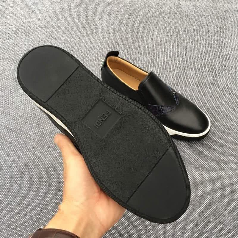 Fendi Sneakers Monster Rivets Black Upper White Sole Men 7
